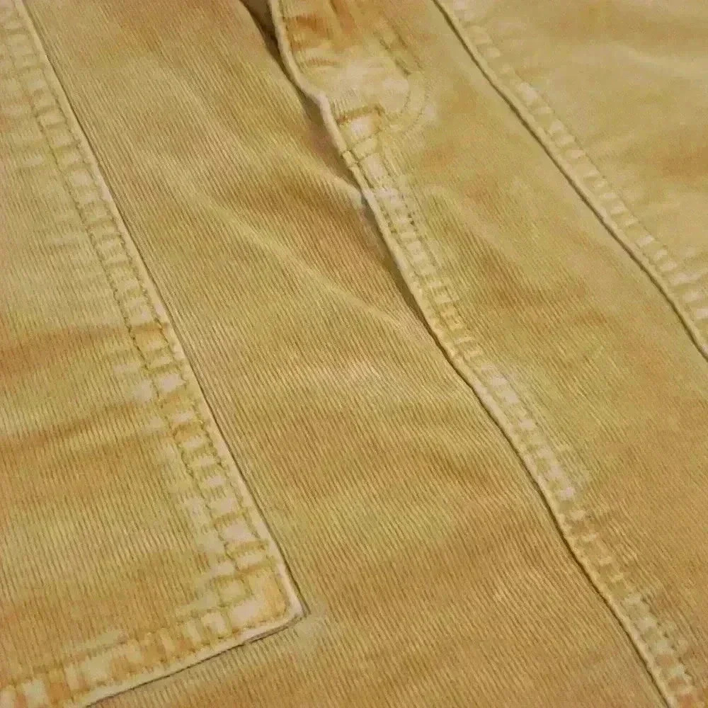 American Eagle Outfitters Mustard Yellow Corduroy Fall Fashion Stretch Skirt 4 - Picture 2 of 7
